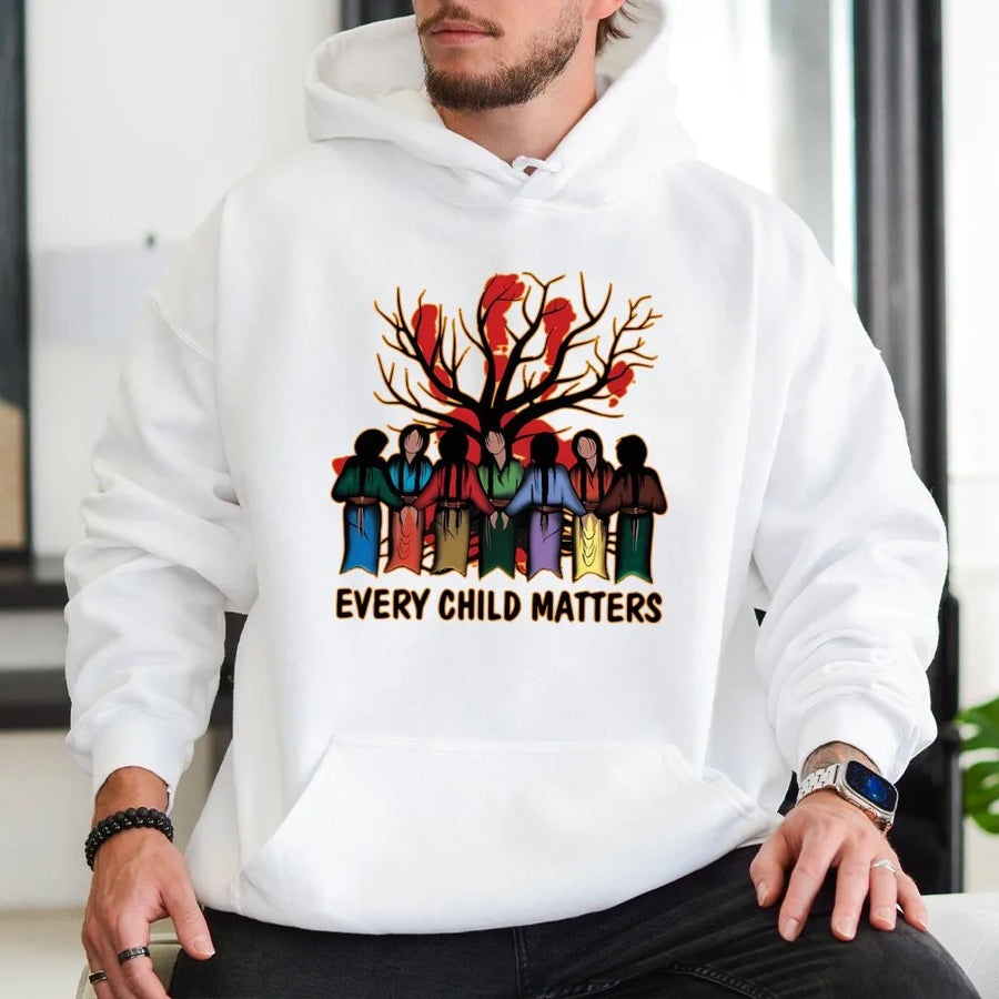Every Child Matters Hoodie | Indigenous Awareness Orange Day Graphic | Cotton-Blend Premium Apparel | Support Gift for Truth and Reconciliation