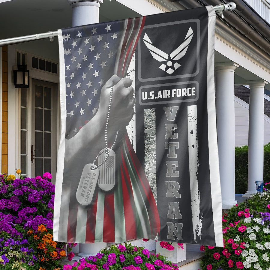 US Air Force Veteran Garden Flag | Patriotic American Flag Military Garden Decor | Weather-Resistant Polyester | Proud USAF Retirement Gift