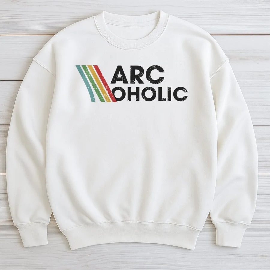 Archoholic Sweatshirt | Funny Architect Retro Rainbow Graphic | Premium Soft Cotton | Architecture Student Gift