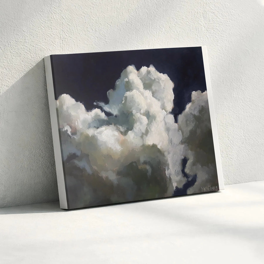 Dramatic Cloud Painting Canvas | Moody Sky Cloudscape Print | Thick Gallery Wrapped Canvas | Premium Living Room & Office Decor