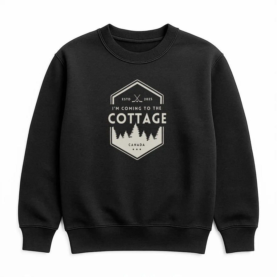 I'm Coming To The Cottage Sweatshirt | Canadian Hockey Cabin Aesthetic | Premium Cotton Blend | Unisex Nature Lover Gift