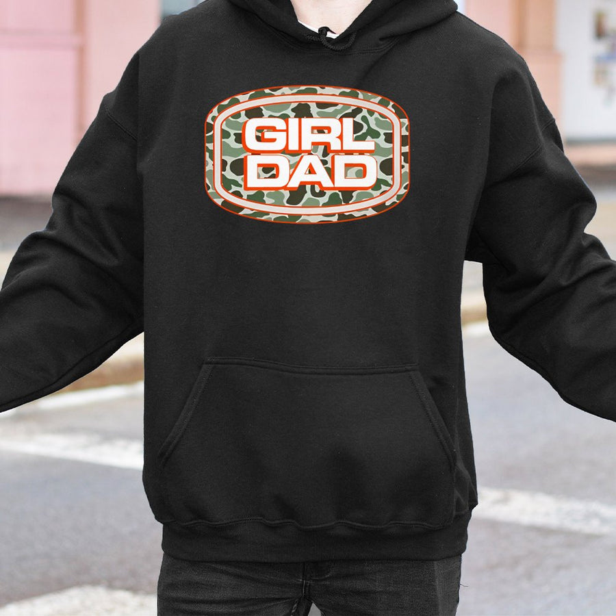 Girl Dad Hoodie | Camo Graphic Print | Soft Cotton Blend Premium Quality | Unique Gift for Proud Fathers and Dads