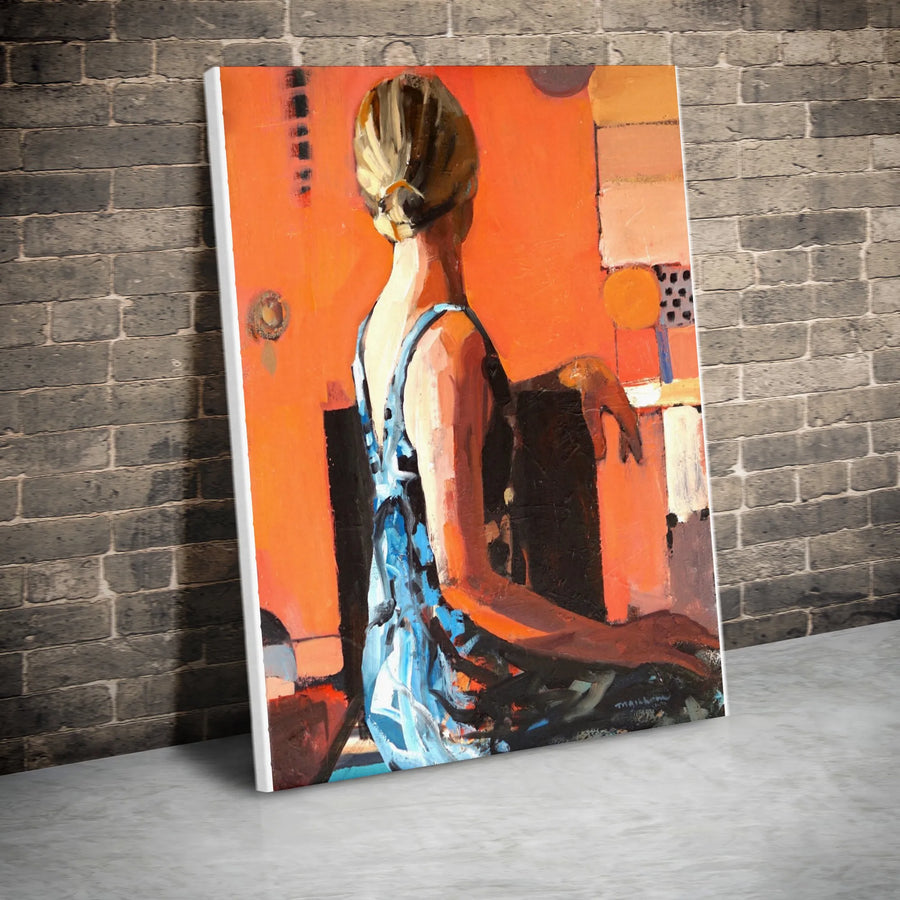 Abstract Woman Vertical Canvas | Modern Figurative Wall Art | Premium Gallery Wrap Canvas | Living Room & Office Decor Gift