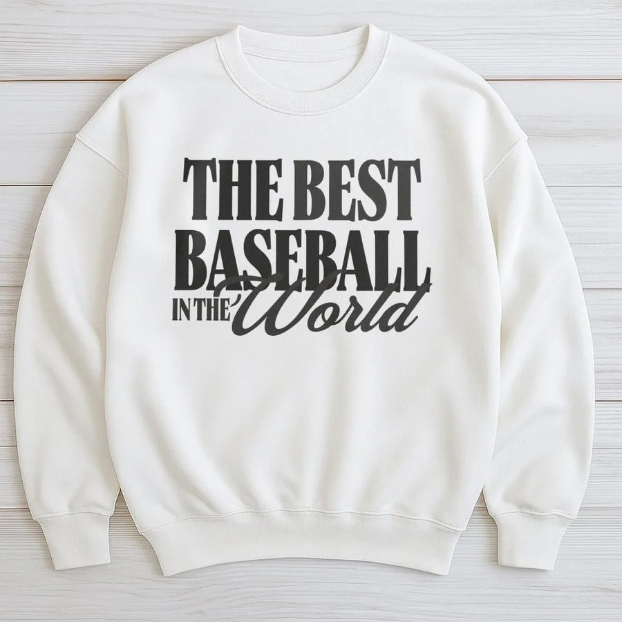 Baseball Mom Sweatshirt | The Best Baseball Mom In The World Sweatshirt | Premium Cotton Blend | Gift for Proud Sports Mom on Mothers Day