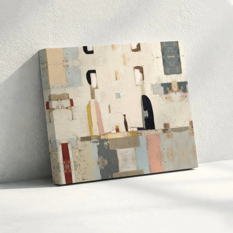 Abstract Figurative Canvas Art | Modern Textured Painting Print | Premium Gallery Wrapped 1.25" Deep Canvas | Living Room & Office Decor Gift