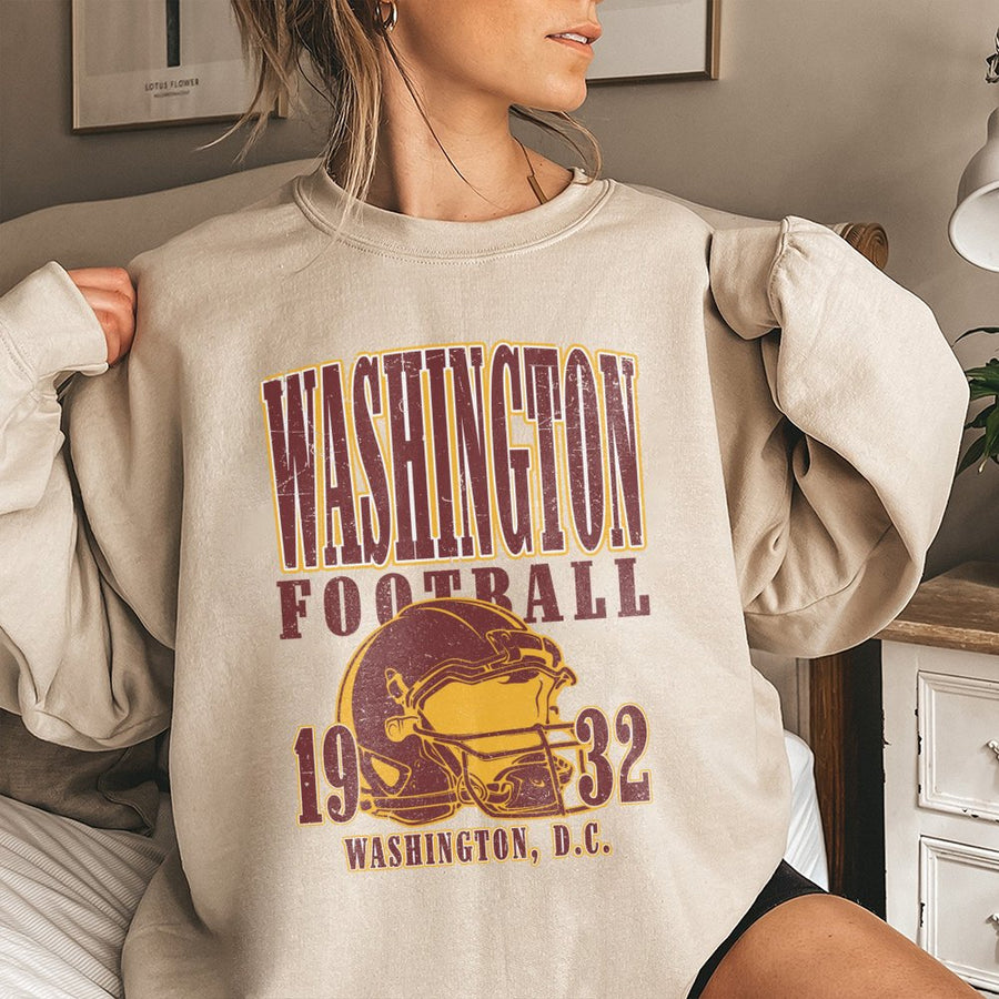 Washington Football Vintage Style Unisex Sweatshirt Washington  Commander Sweatshirt Washington Fan Gift For