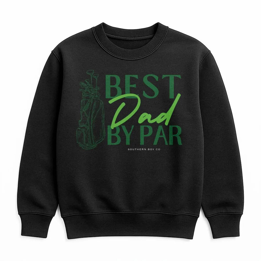 Best Dad By Par Golf Sweatshirt | Funny Golfer Pun Graphic Tee | Premium Soft Cotton | Father's Day Gift for Dad, Husband
