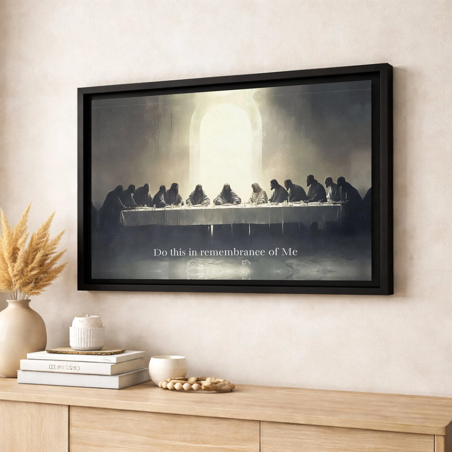 Last Supper Canvas Print | Do This In Remembrance of Me Wall Art | Premium Gallery-Wrapped Religious Decor | Christian Home Gift for Believers