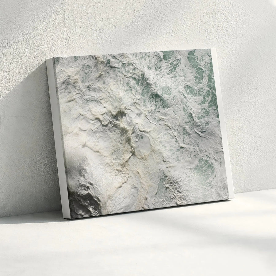 Abstract Ocean Canvas Wall Art | Aerial Seascape Photography Print | Premium Gallery-Wrapped Canvas | Modern Coastal Home Decor Gift