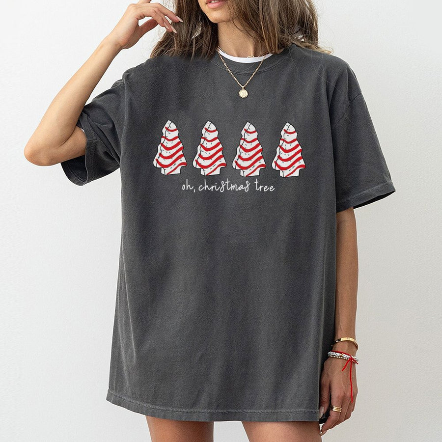 Oh Christmas Tree T-Shirt | Funny Candy Cane Tree Graphic | 100% Cotton Premium Tee | Cute Holiday Gift for Christmas Lovers