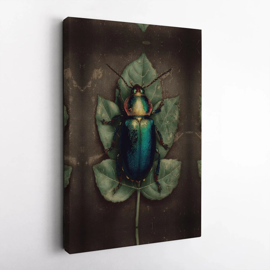 Iridescent Beetle Canvas Art | Vintage Entomological Illustration | Premium Fade-Resistant Print | Collector's Gift for Nature Lover