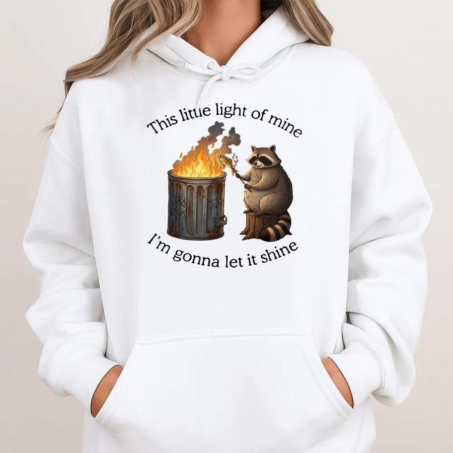 Raccoon Hoodie | Funny Trash Panda Graphic | Premium Cotton Blend | Whimsical Animal Gift For Nature Lovers