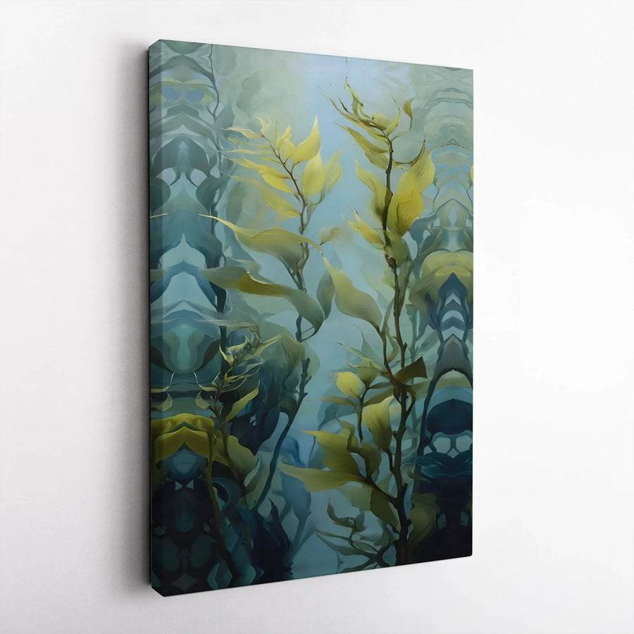Kelp Forest Canvas Wall Art | Modern Coastal Underwater Scene | Premium Fade-Resistant Print | Beach House Decor Gift