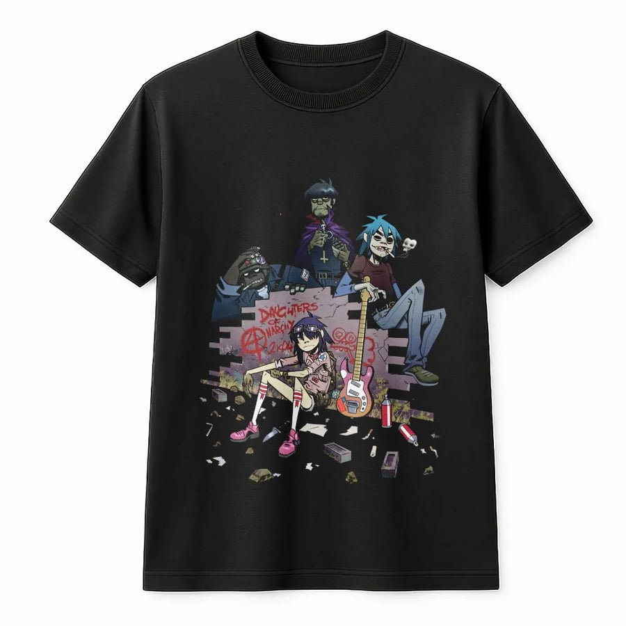 Virtual Band Graphic T-Shirt | Retro Streetwear Alternative Rock Art | 100% Cotton Premium Unisex Tee | Music Fan Gift Idea