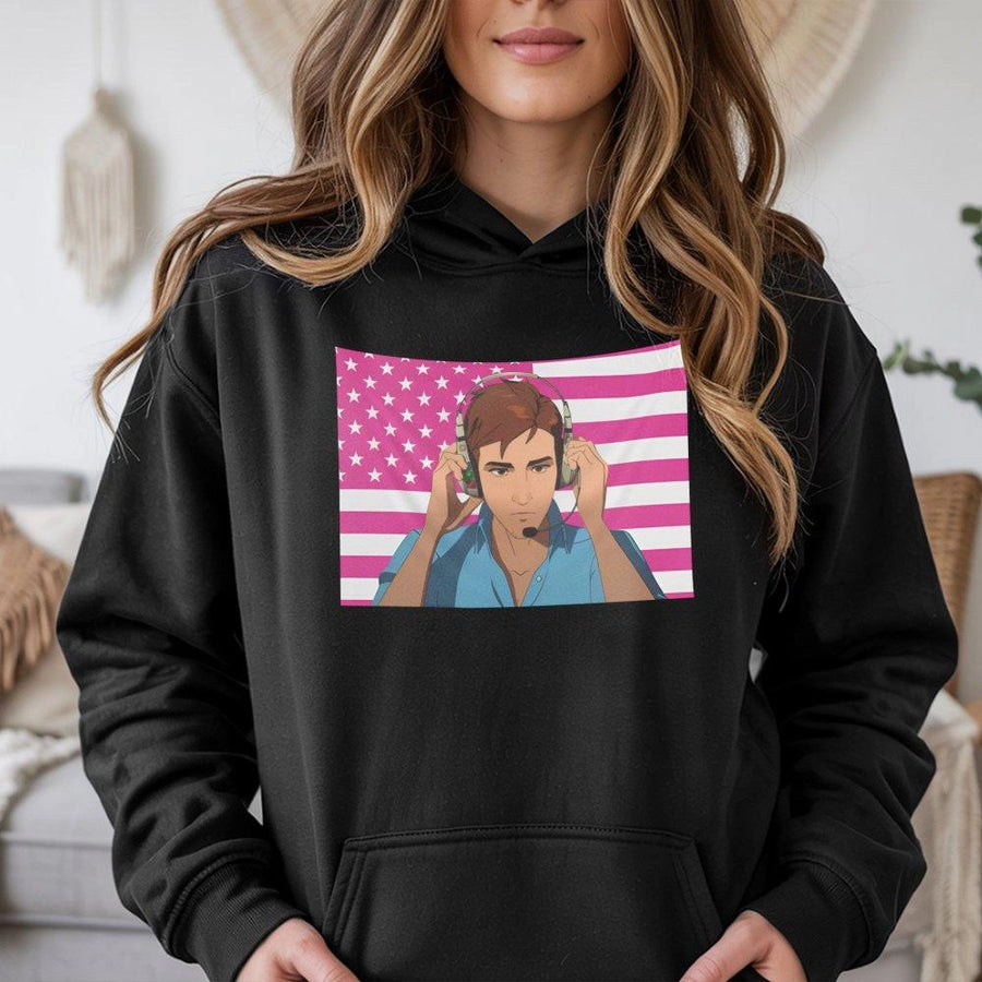 Dispatch Operator Hoodie | Anime Style Gamer Headset Graphic | Premium Cotton Blend | Gift for Emergency Dispatchers & Gaming Fans