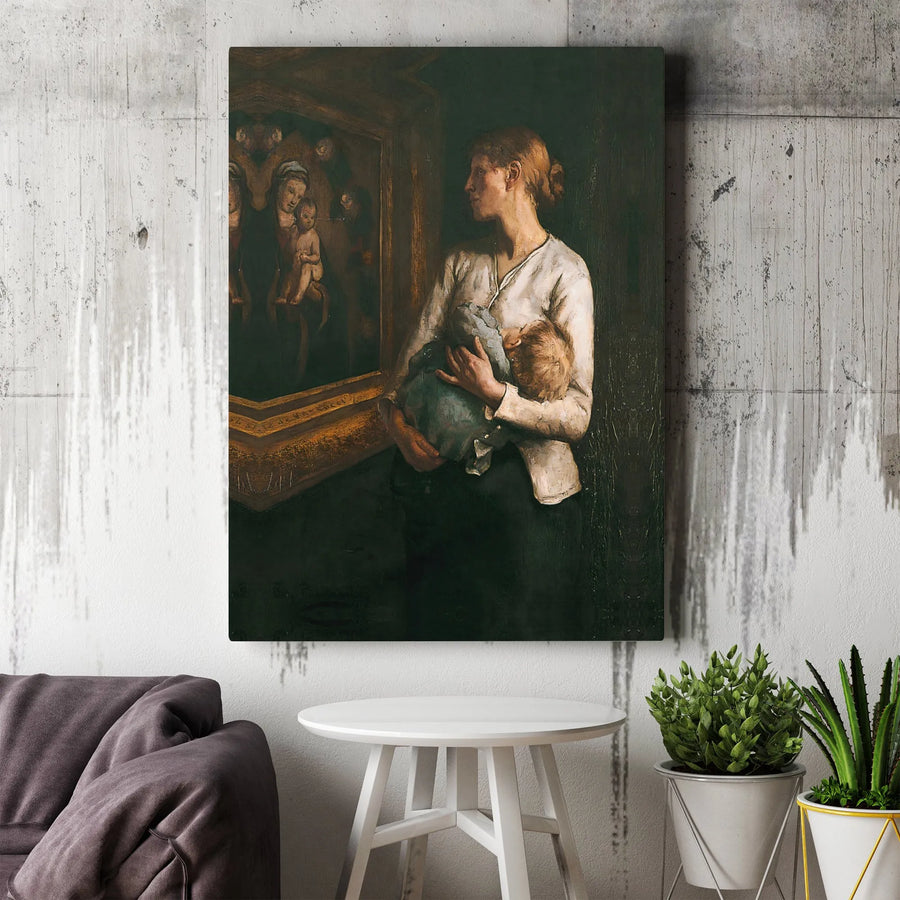Eugène Carrière Maternity Canvas Wall Art | Vintage Fine Art Print Reproduction | Premium Gallery Wrap Canvas | Collector's Gift for Home Decor