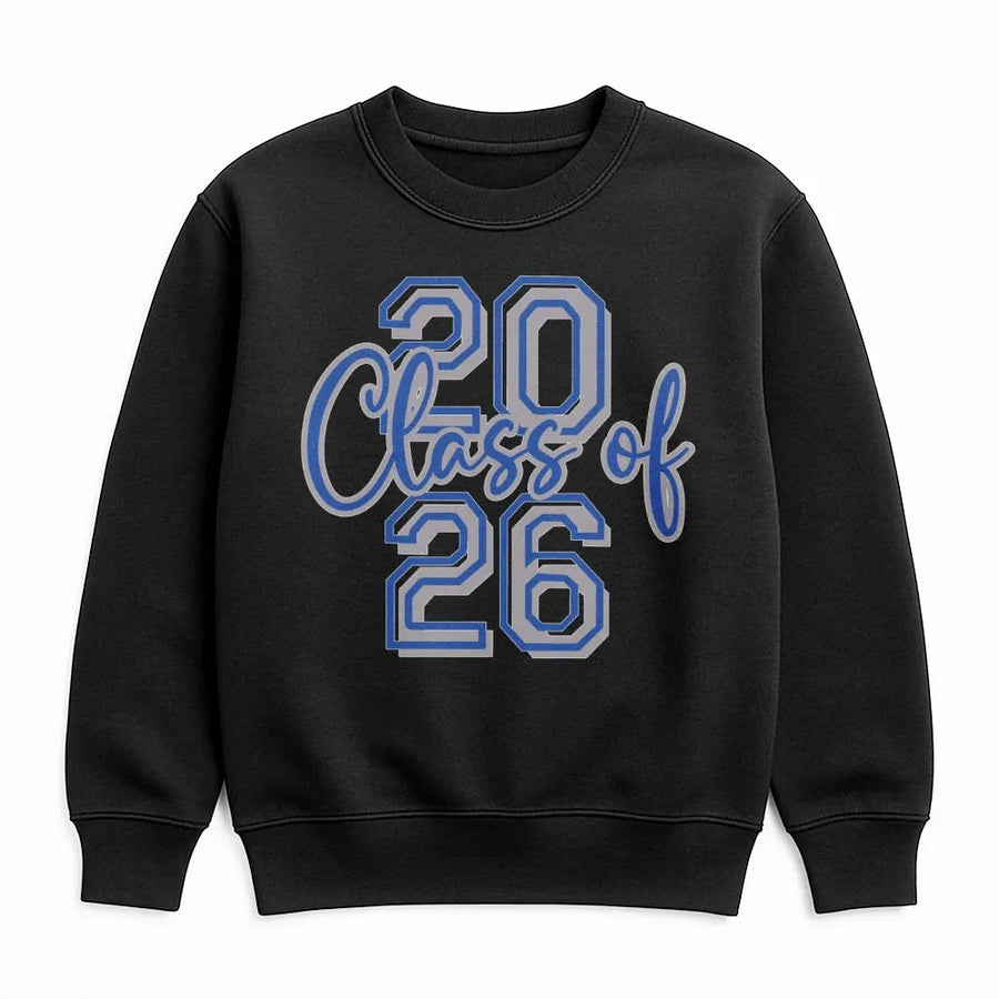 Class of 2026 Sweatshirt | Varsity Style Senior Graduation Gift | Premium Cotton Blend Crewneck | Graduation Apparel for Students