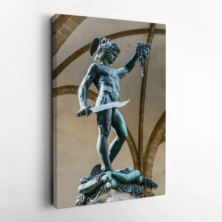 Perseus With Medusa Head Canvas Print | Benvenuto Cellini Renaissance Art | Gallery Quality 1.25 Inch Wrap | Greek Mythology Wall Decor Gift