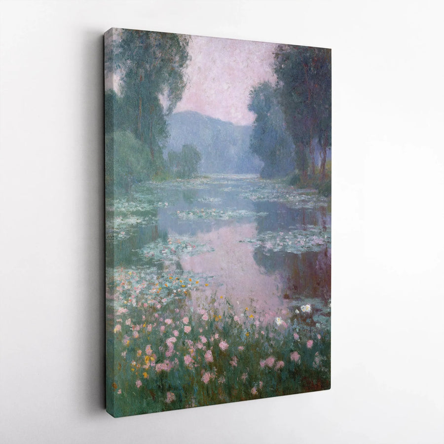 Monet Water Lilies Canvas Print | Vintage French Painting Reproduction | Premium Gallery Wrapped Canvas | Classic Home Decor Gift