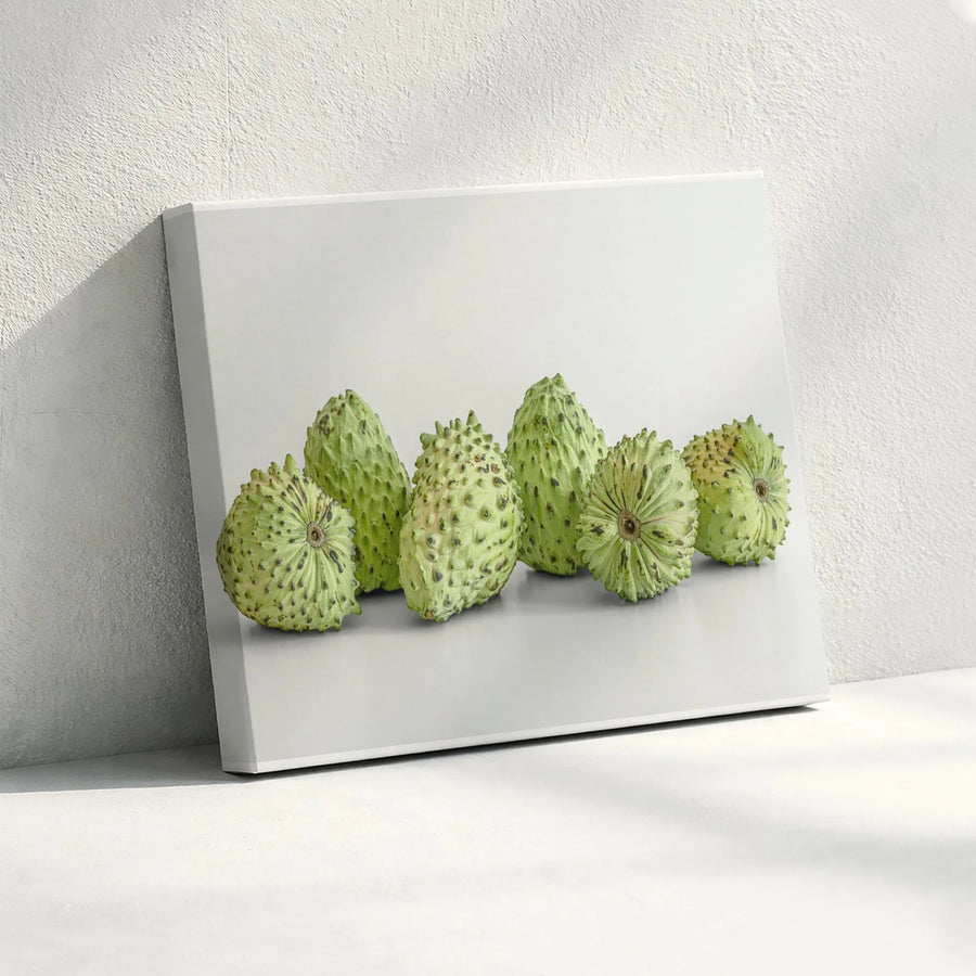 Soursop Fruit Canvas Wall Art | Realistic Guanabana Still Life | Premium Thick Gallery Wrap | Tropical Decor for Kitchen