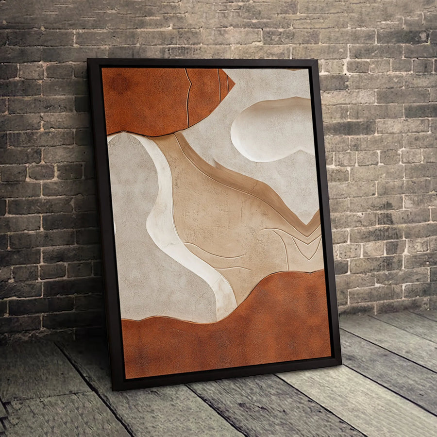 Modern Abstract Wall Art | Textured Earth Tone Canvas Print | Gallery Quality Framed or Unframed | Minimalist Home Decor Gift