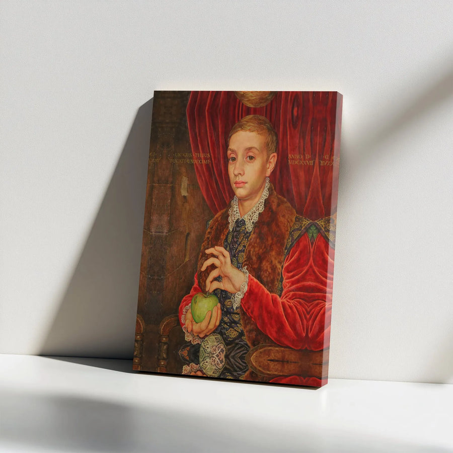 Boy with Apple Canvas Print | Sofonisba Anguissola Painting Reproduction | Premium Gallery Wrap | Collector's Classic Home Decor Gift