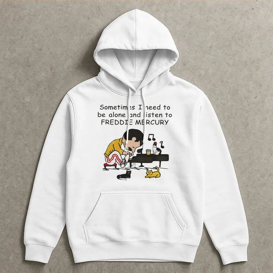 Fredddie Merrcury Piano With Cats Hoodie, Queen At Wembley Rock Band 60s Hoodie, Freddie Gifts For Her, We Will Rock You Hoodie