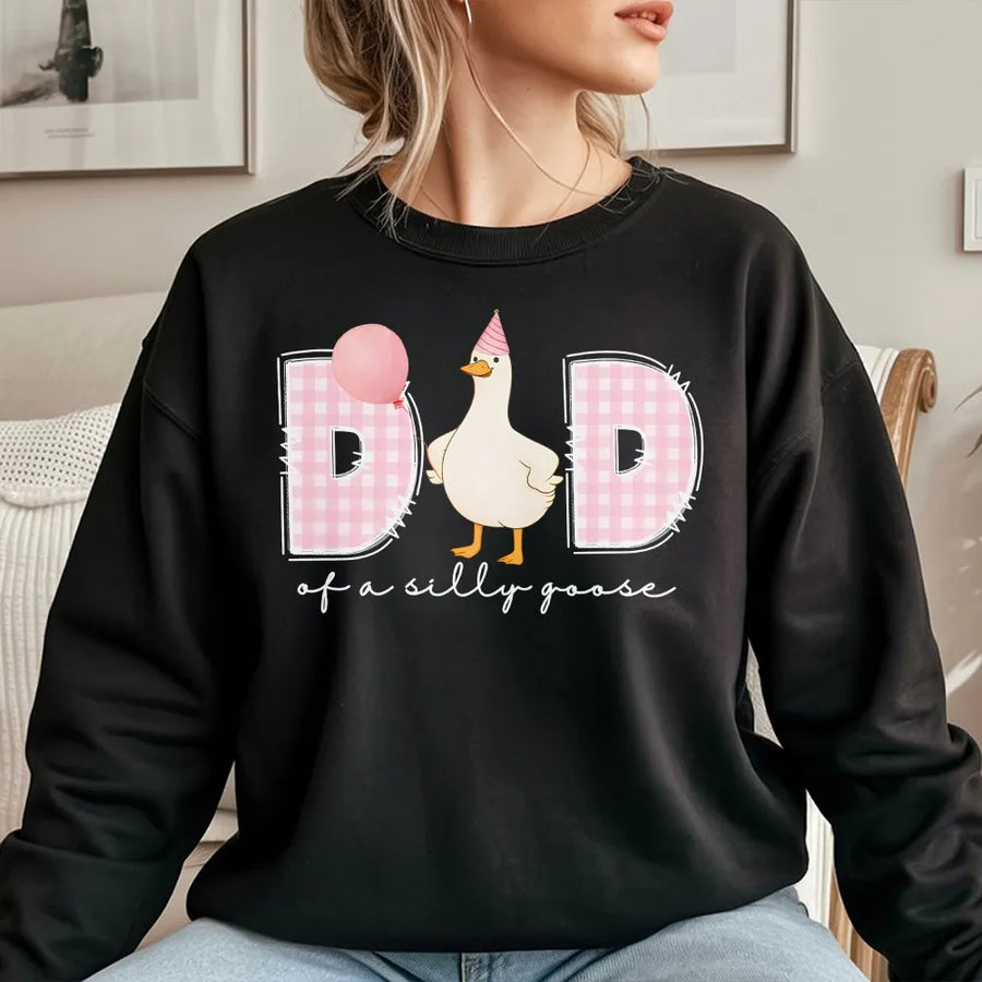 Dad of a Silly Goose Sweatshirt | First Birthday Party Matching Family Outfit | Premium Cotton Blend Pullover | Gift for New Dad