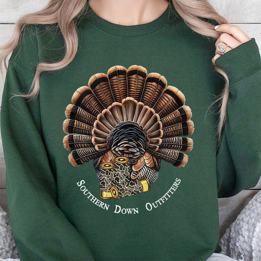 Turkey Hunting Sweatshirt | Camo Fan Design | Premium Cotton Blend | Gift for Hunters and Outdoorsmen