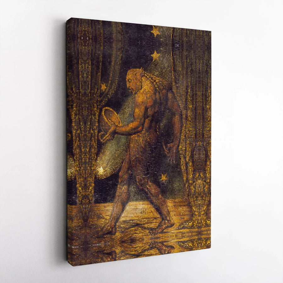 The Ghost Of A Flea Canvas | William Blake Gothic Wall Art | Premium Gallery Wrap Print | Dark Academia Home Decor Gift
