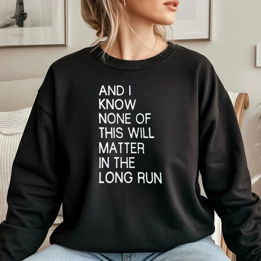 Existential Quote Sweatshirt | Y2K Aesthetic Minimalist Text Design | Premium Cotton-Blend Sweatshirt | Sarcastic Philosophy Gift for Adults