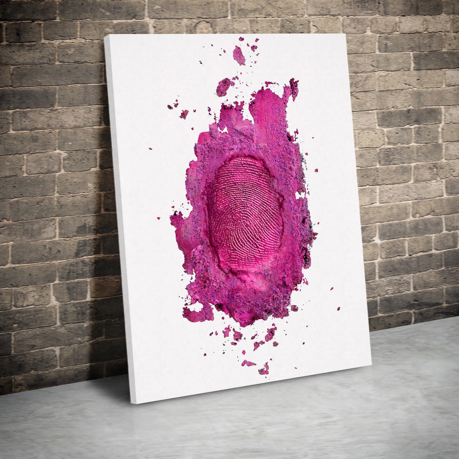 Pink Thumbprint Wall Art | Modern Abstract Fingerprint Canvas | Premium Gallery Wrapped Decor | Unique Home Office Gift
