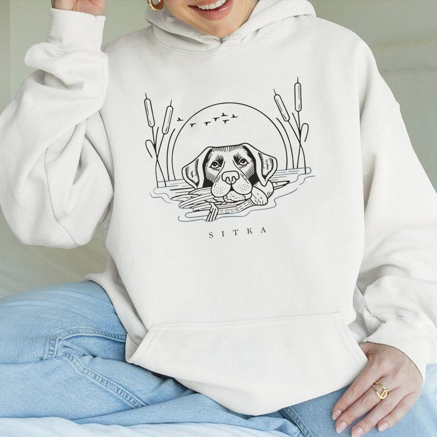 Labrador Retriever Hoodie | Duck Hunting Dog Graphic | Premium Cotton Blend | Gift For Hunters and Waterfowl Enthusiasts