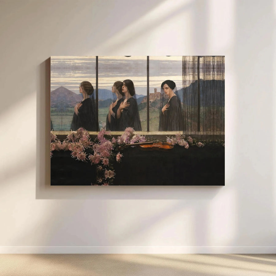 Le Jour Des Morts Canvas Art | Emile Friant Masterpiece Print | Premium 1.25" Gallery Wrap | Gothic Victorian Home Decor Wall Art