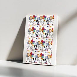 Pharmacist iPhone Case | Cartoon Medical Pills & RX Pattern | Dual-Layer Protective Cover | Gift For Nurse or Doctor