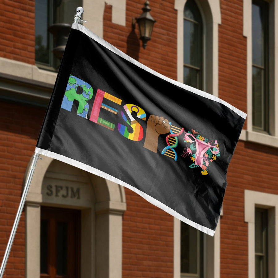Respect House Flag | Social Justice Human Rights Pride Decor | Premium Weather-Resistant Polyester | Activist Home Yard Banner Gift