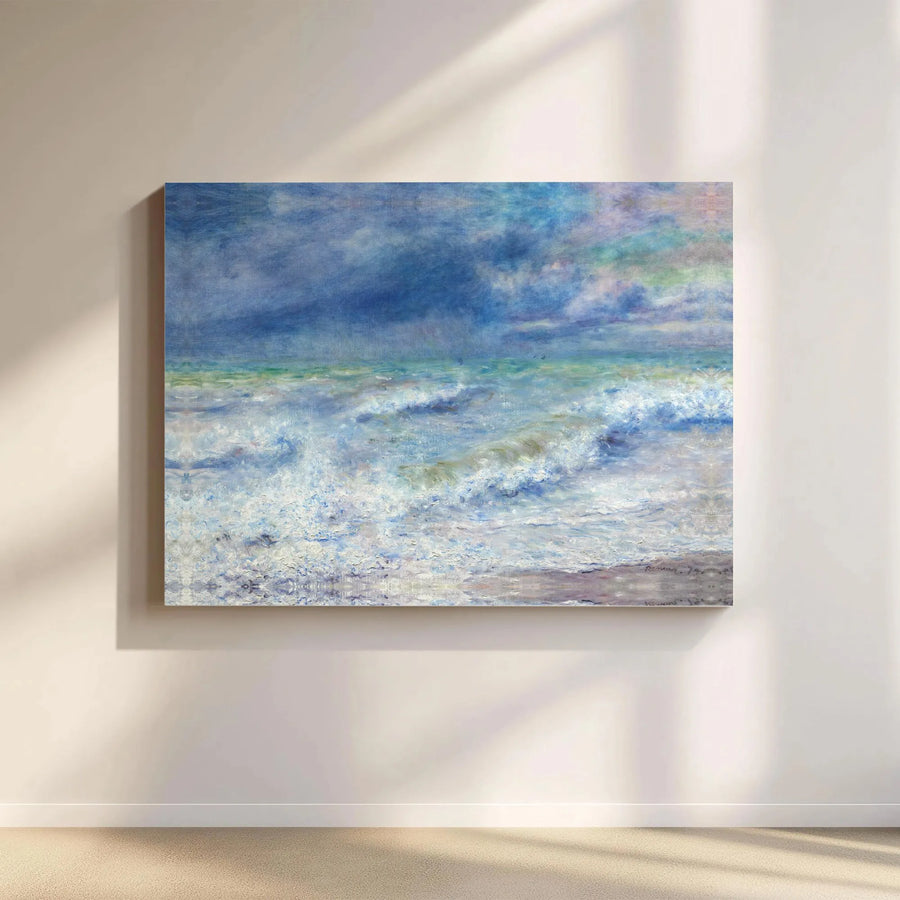 Renoir The Wave Canvas Print | Famous Impressionist Ocean Painting | Premium Gallery Wrapped Wall Art | Classic Art Collector's Gift for Living Room Decor