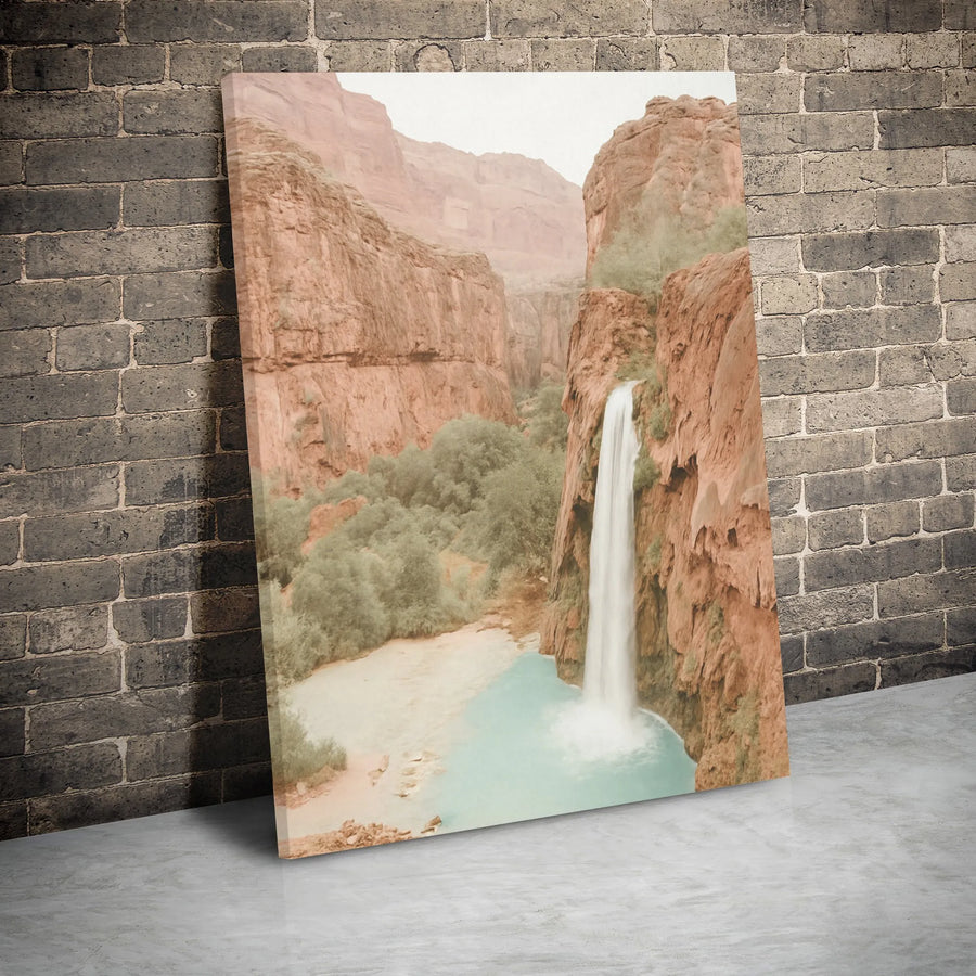 Havasu Falls Wall Art | Grand Canyon Waterfall Photography | Premium Gallery-Wrapped Canvas | Southwestern Home Decor Gift