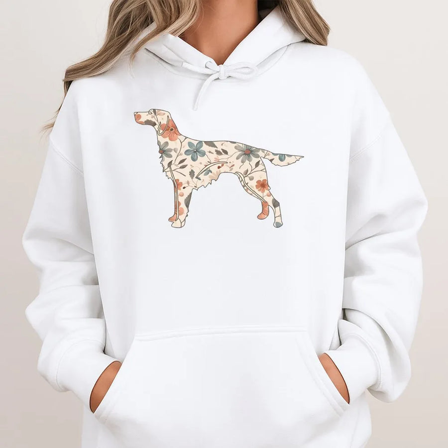 Irish Setter Dog Mom Hoodie | Floral Botanical Art Graphic | Premium Cotton Blend | Cozy Gift for Dog Lovers