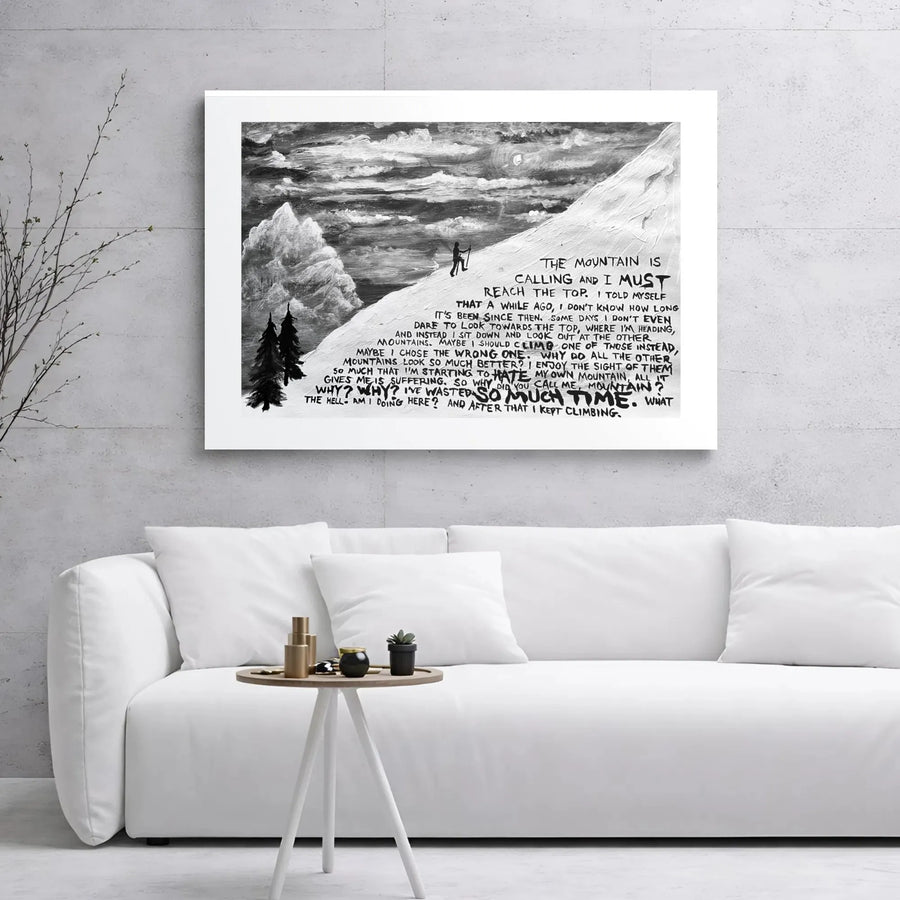 Mountain Climber Canvas Wall Art | Inspirational Quotes for Hikers | Premium Gallery Wrapped Decor | Gift for Adventure Seekers & Mountaineers