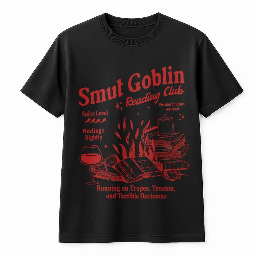 Smut Goblin T-Shirt | Spicy Romantasy Bookish Aesthetic | 100% Premium Cotton Tee | Gift for Dark Romance Readers & Book Lovers