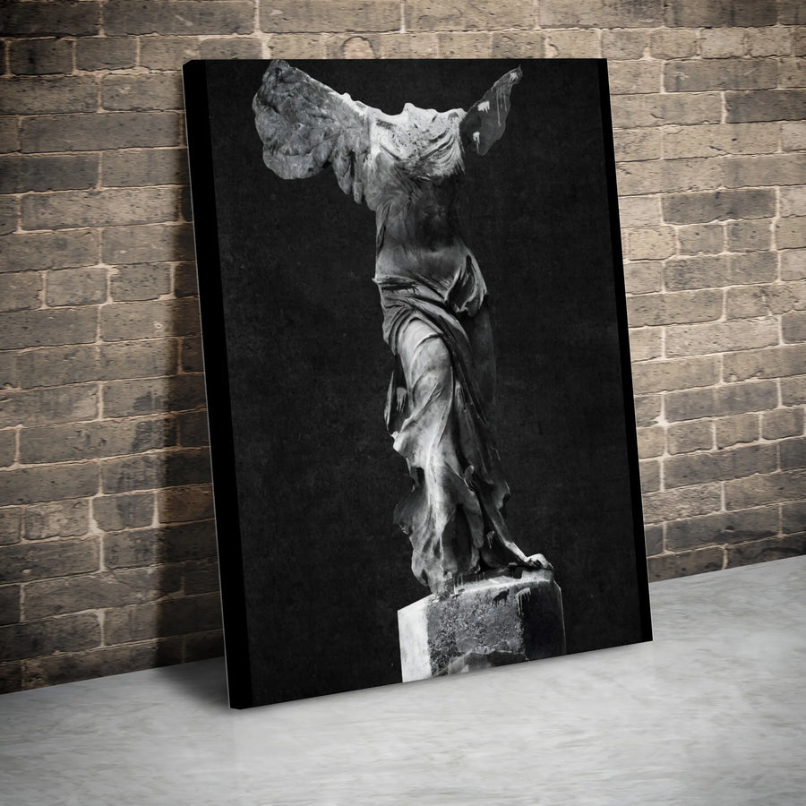 Winged Victory of Samothrace Canvas | Greek Statue Wall Art | Premium Gallery Wrap Print | Aesthetic Home Office Decor