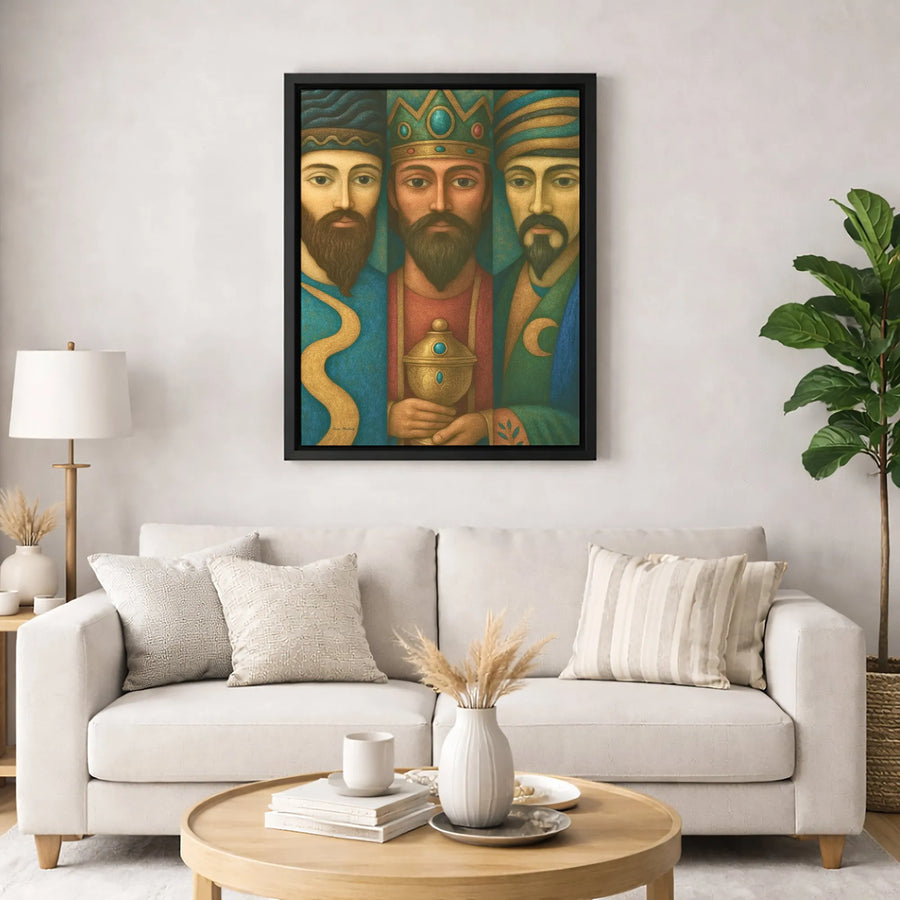 Three Wise Men Canvas Print | Religious Biblical Magi Wall Art | Premium 1.25-Inch Gallery Wrap | Christian Home Decor Gift for Christmas