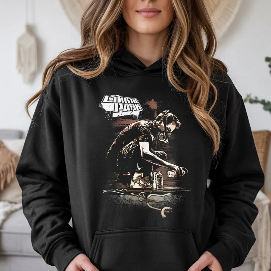 Graffiti Artist Hoodie | Street Art Mural Graphic Design | Premium Cotton Blend | Alternative Rock Fan Gift Unisex Apparel