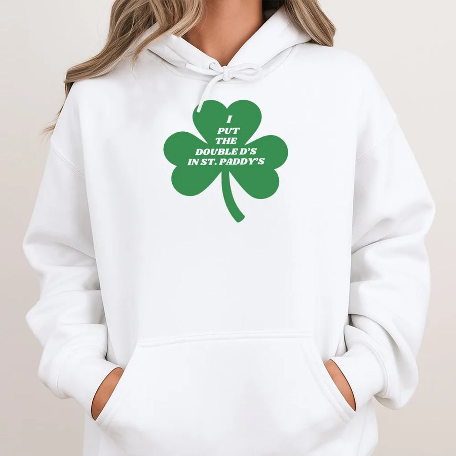 St Patrick's Day Hoodie | Funny Shamrock Slogan Graphic | Premium Cotton Blend | Gift For Women & Men Celebrating Irish Pride
