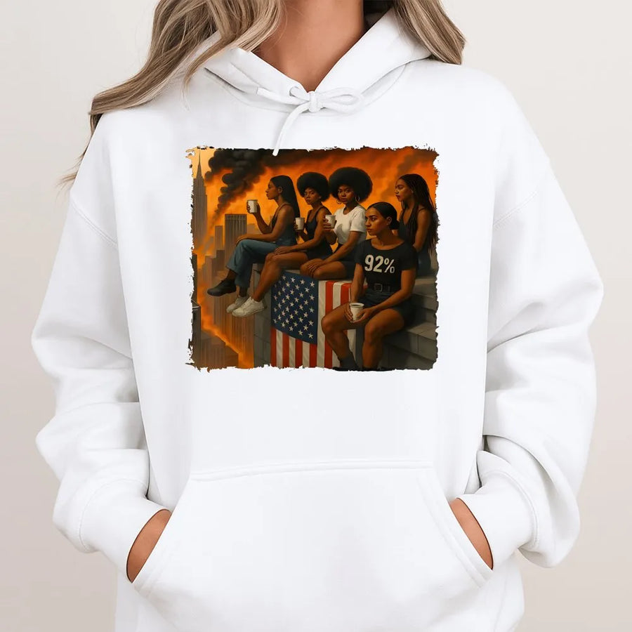 Black History 92 Percent Truth Hoodie | Political Commentary Graphic | Premium Soft Cotton | Gift for Black Women & Activists