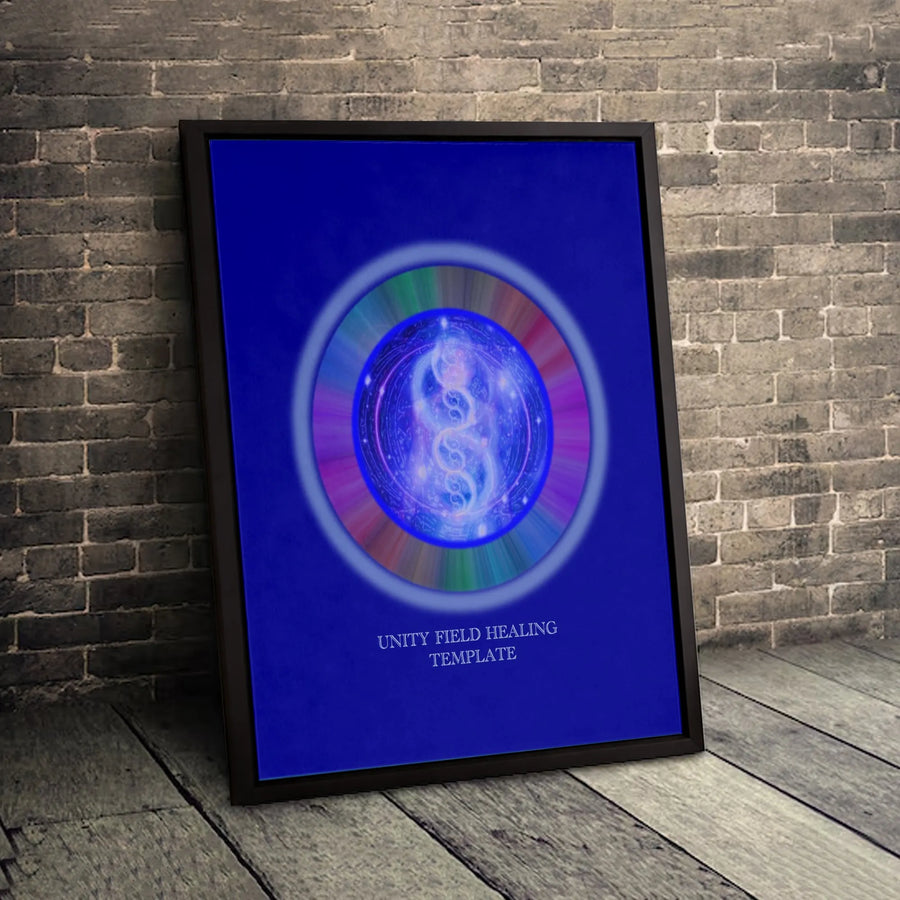 Unity Field Healing Template Canvas | Spiritual Energy Orb Wall Art | Premium 1.25-Inch Gallery Wrap | Meditation Decor Gift for Wellness Enthusiasts