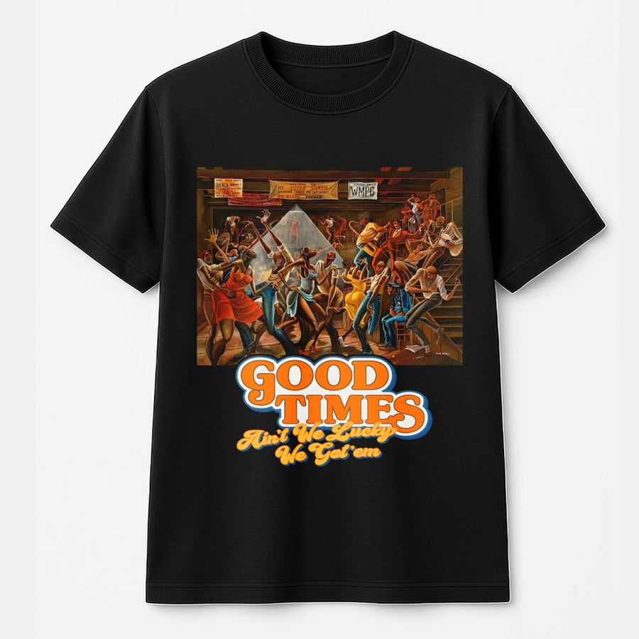 Retro T-Shirt – 1974 Good Times 70s Disco Party Graphic T-Shirt With Have Fun Slogan, Loose Fit Casual Made In Usa, Back To School Menswear Womenswear