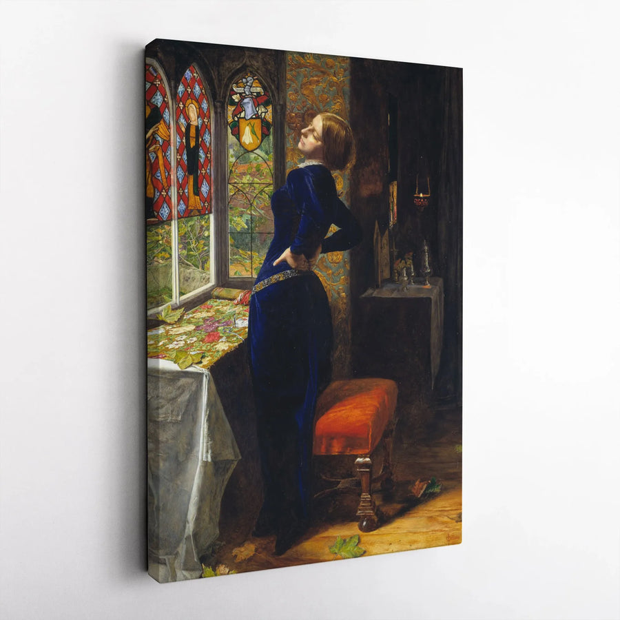 Mariana by Millais Vertical Canvas | Pre-Raphaelite Brotherhood Wall Art | Premium 1.25" Thick Gallery Print | Collector's Gift for Classic Art Lover