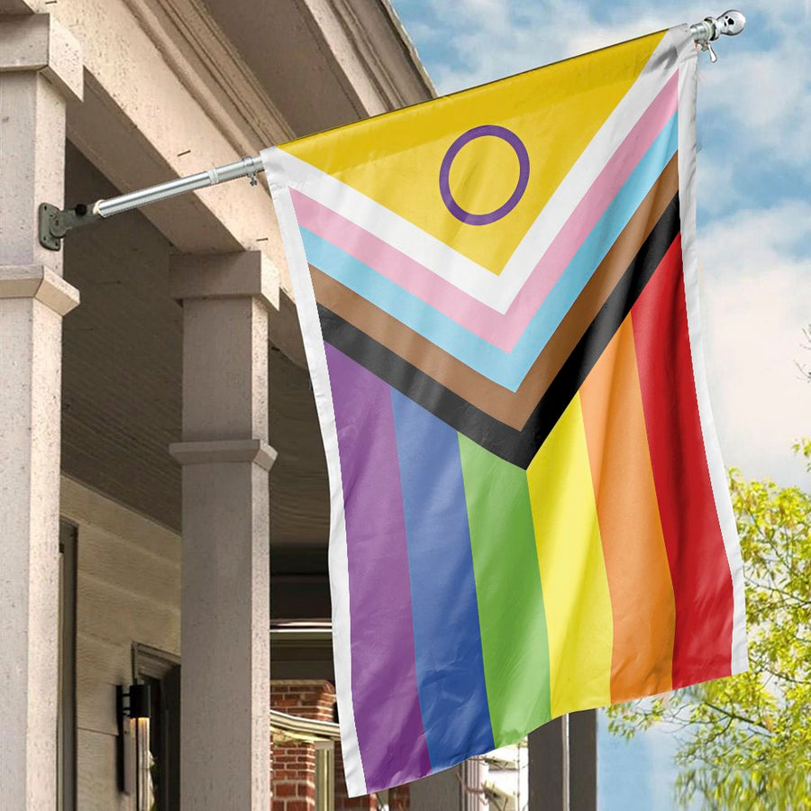 Intersex-Inclusive Progress Pride Flag | Durable UV-Resistant Outdoor Banner | Premium Polyester | LGBTQ+ Equality Gift for Home Garden